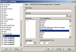 <em>PS Pad</em> Specification Tab