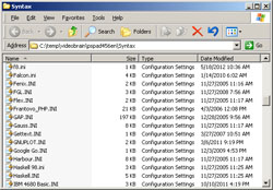 <em>PS Pad</em> Syntax_Directory